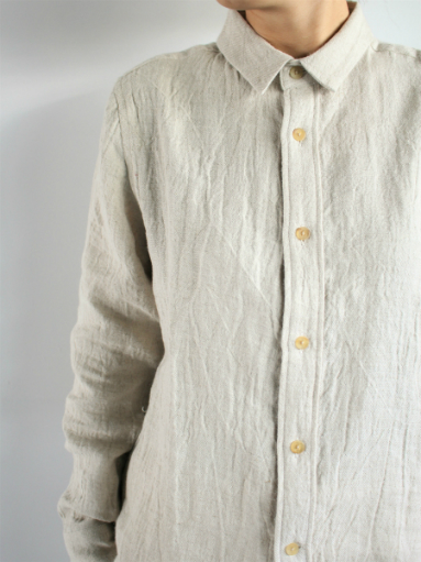 niuhans　Linen Wool Flannel Shirt / Ecru_b0139281_13165421.jpg
