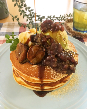 和パンケーキ朝ごはん。_f0236578_22413863.jpg