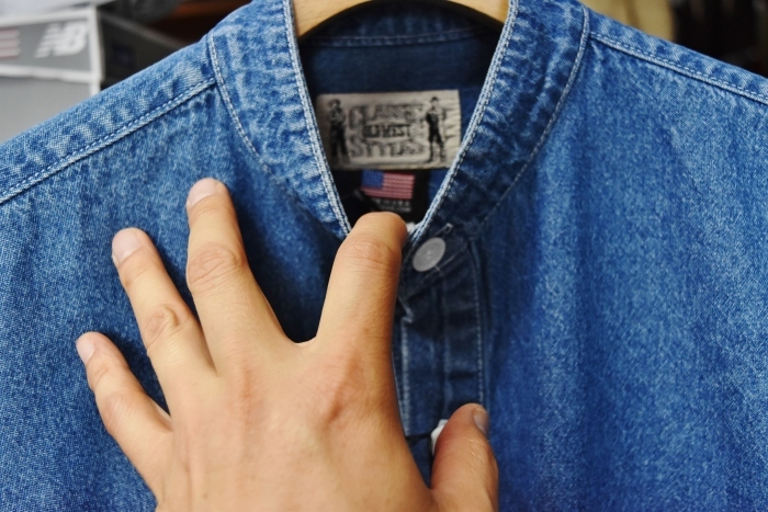 DENIM Shambre STAND SHIRTS (MADE IN USA) 「残り1枚」!★?_d0152280_10151159.jpg