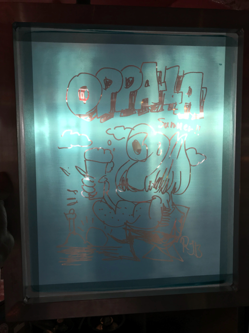  Rockin\' Jelly Bean ロッキン・ジェリー・ビーン画伯が描いたOPPA-LAをシルクスクリーンにしちゃいました笑！！！_d0106911_00470392.jpg