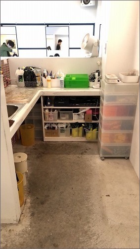 美容室のカラーブース整理収納作業 Before After 片付けたくなる部屋づくり