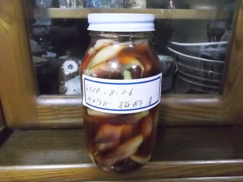 裏庭のみょうがで梅酢漬け_f0019498_06225085.jpg