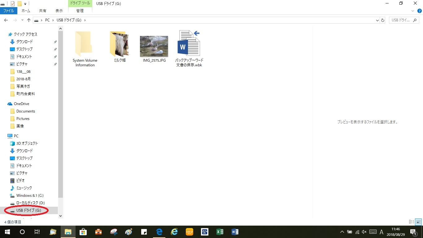 データーのバックアップ ピクチャ Usbメモリ ブロ友パソコン相談室