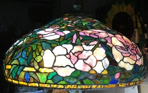 ステンドグラス ランプ 花 22 ステンドグラスのテーブルランプの