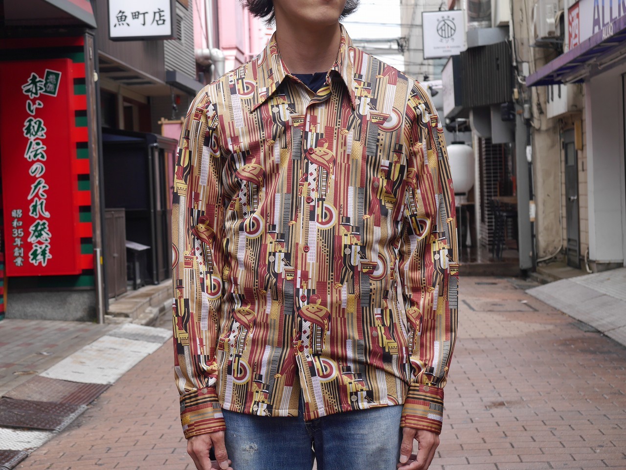 1970\'s \" nik nik \" nylon shirt!!_d0342315_14352352.jpg