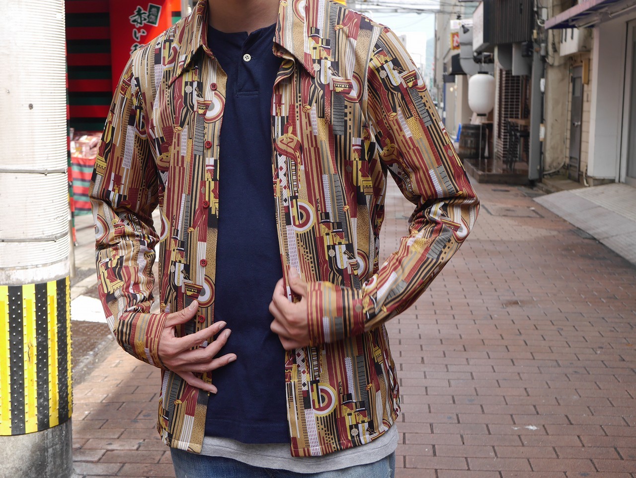 1970\'s \" nik nik \" nylon shirt!!_d0342315_14353356.jpg