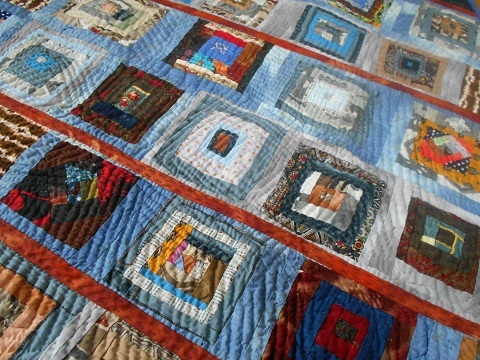 ログキャビンのコンテンポラリーキルト : eri-quilt日記3