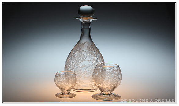 バカラ フォントネイ Baccarat \"Fontenay\" アンティーク オールド バカラ ローズ Carafe 小さなカラフ_d0184921_15400531.jpg