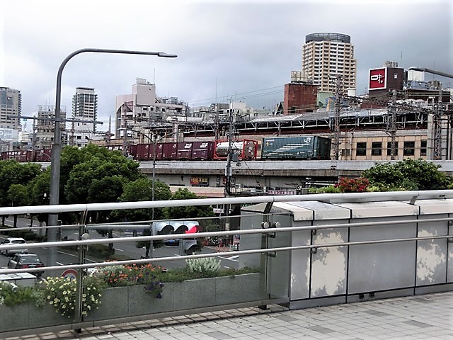 藤田八束の鉄等写真＠神戸三ノ宮を快走する貨物列車「桃太郎」・・・猛暑の中を元気いっぱいに第活躍_d0181492_14324545.jpg