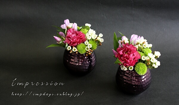 先週の定期装花から トルコギキョウ Nfカシス Impression Days 先週の定期装花から トルコギキョウ Nfカシス Impression Days