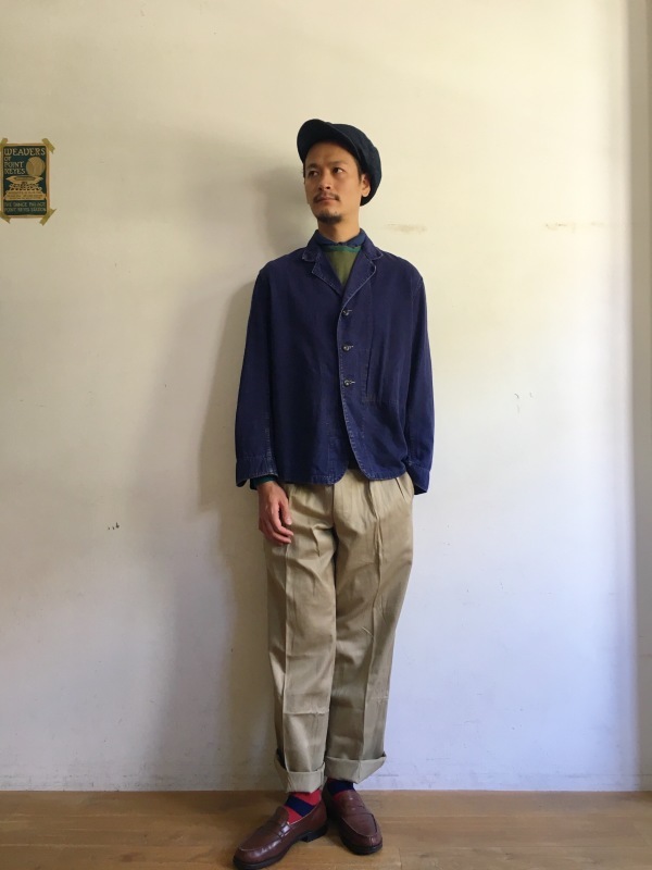 50's HOLD FAST ジャケット　ブルードリル　イギリス　ワーク 50's HOLD FAST ジャケット ブルードリル イギリス ワーク Vintage