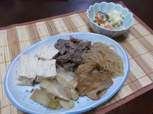 すき焼き風煮物&ポテトサラダ_f0019498_20265311.jpg