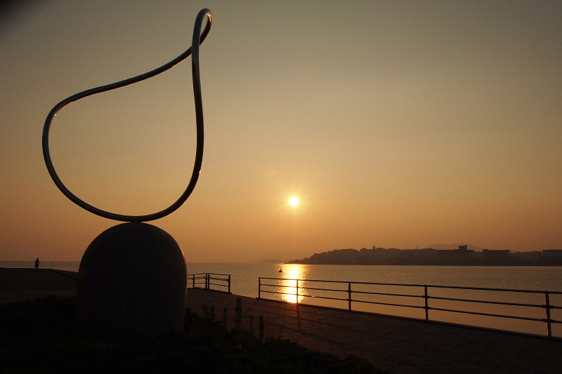 【Photo】宍道湖の夕陽　～太陽の道、ブライダルシルエット、嫁ヶ島_b0008655_19280596.jpg