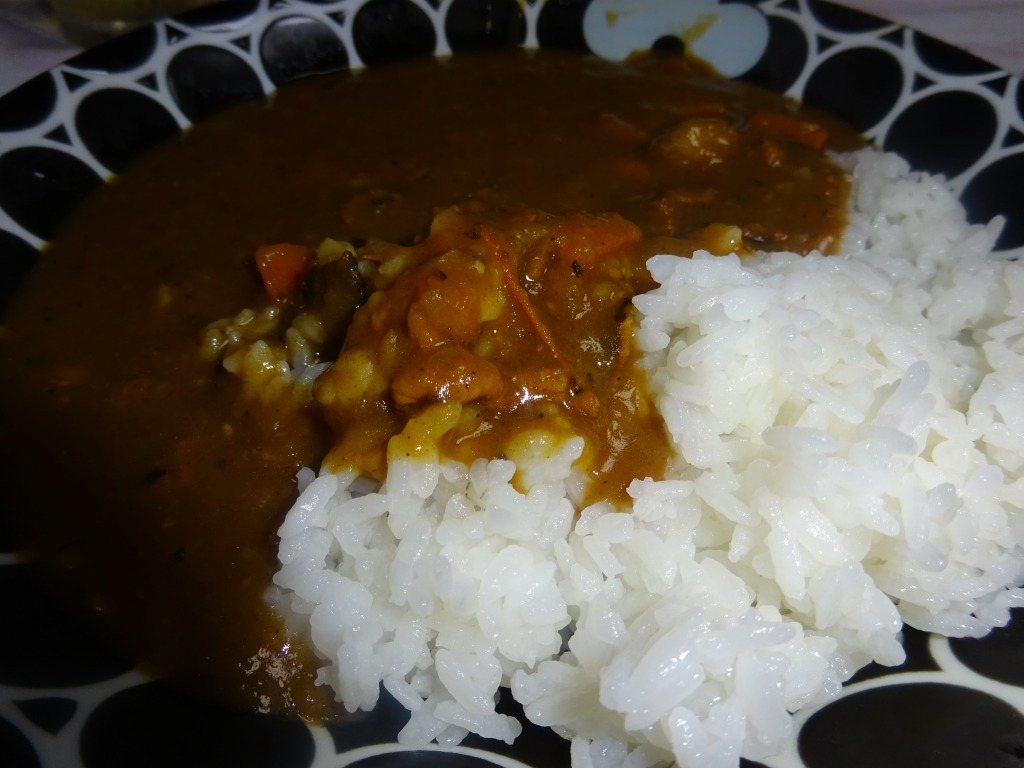 夏休み帰青【8/30(3)】父親とｶﾚｰ作り、決め手は源ﾀﾚ!?_d0061678_15121744.jpg