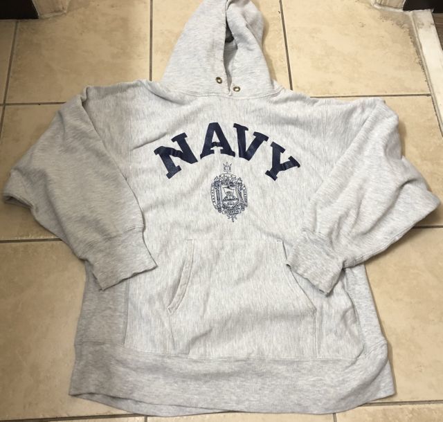 [極美品]90s Champion US.NAVY リバースウィーブ パーカー