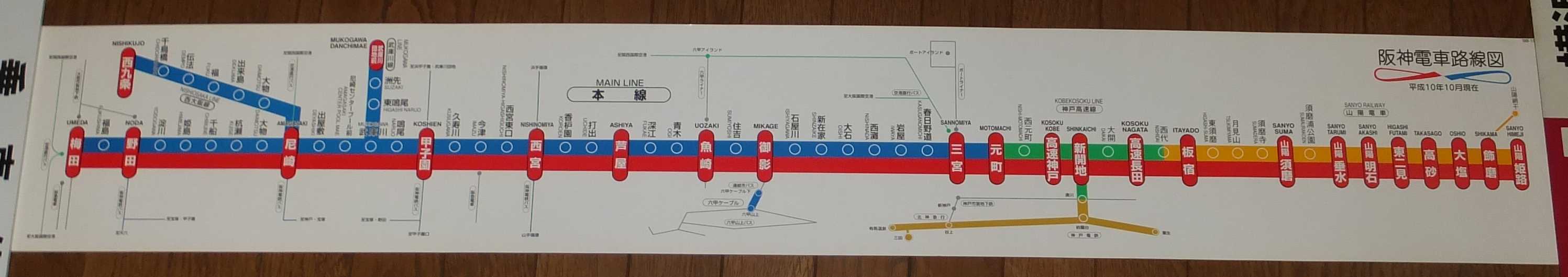 路線図の変遷 阪神電気鉄道 山陽電気鉄道 19年1月5日追記 画像追加 Icoca飼いました
