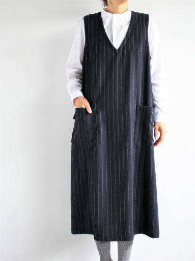 ASEEDONCLOUD HW dress / wool stripe - navy_b0139281_1337174.jpg