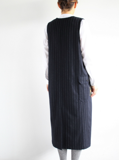 ASEEDONCLOUD HW dress / wool stripe - navy_b0139281_13372866.jpg