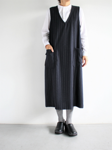 ASEEDONCLOUD HW dress / wool stripe - navy_b0139281_1341486.jpg