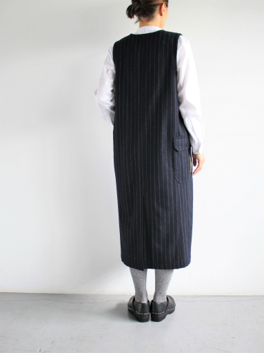 ASEEDONCLOUD HW dress / wool stripe - navy_b0139281_13515097.jpg