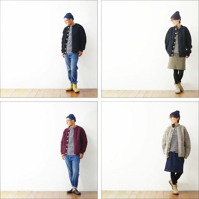 INVERALLAN [インバーアラン] CREW NECK CARDIGAN［4A］クルーネックカーディガン 襟なし MEN\'S/LADY\'S_f0051306_15401295.jpg