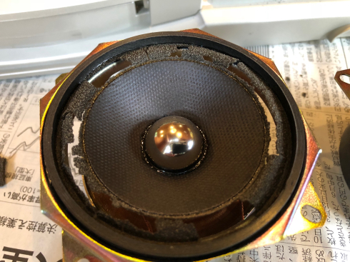 ラジカセ　バブカセ　スピーカー　エッジ　張替え修理致します