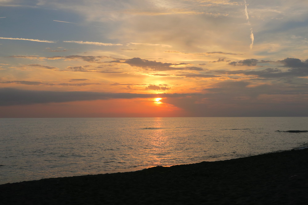 浜のユリ・夕焼けきれいなティレニア海、モンタルト・ディ・カストロ_f0234936_5172070.jpg