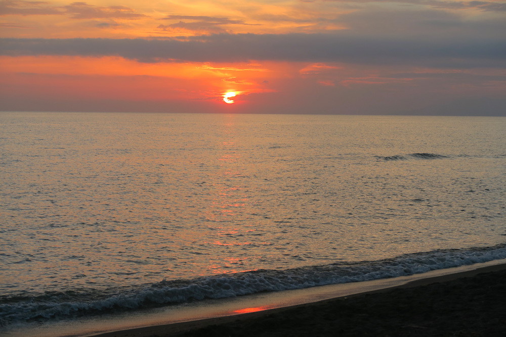 浜のユリ・夕焼けきれいなティレニア海、モンタルト・ディ・カストロ_f0234936_6283855.jpg
