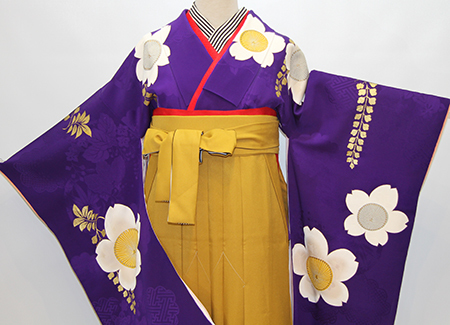 アンティーク紫×桜柄きものと袴 : それいゆのおしゃれ着物スタイル