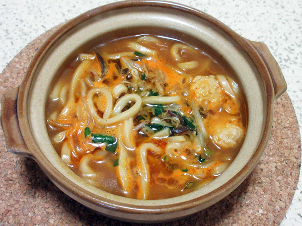 なべやき屋キンレイ お水がいらない チゲうどん_c0152767_19530523.jpg