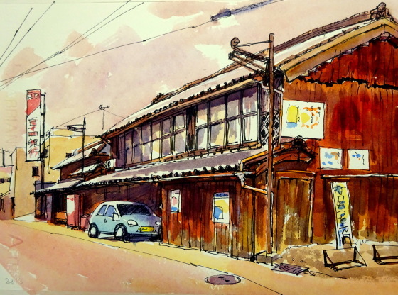 多度津 東浜 : tedkimotoの水彩画