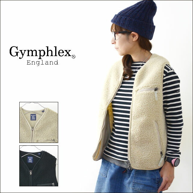 Gymphlex [ジムフレックス] ボア ノーカラーベスト [J-1303PL