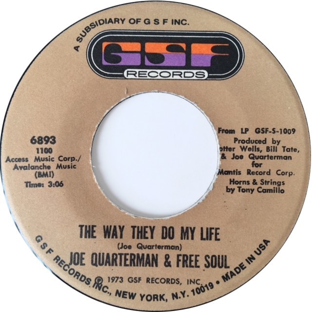 Joe Quarterman & Free Soul ７inch レコード SIR JOE QUARTERMAN & FREE SOUL / SIR JOE QUARTERMAN & FREE