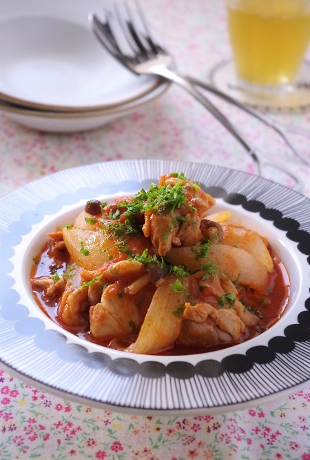 トマト缶で簡単！鶏肉のトマト煮込み_f0168317_23452441.jpg