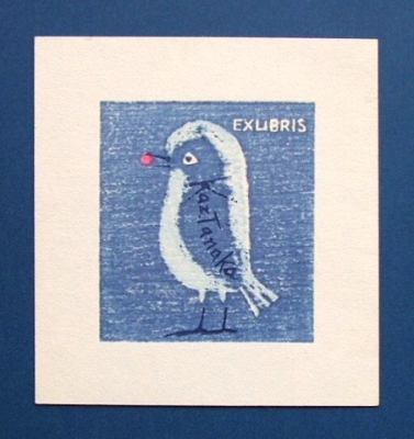 清宮質文の蔵書票「Ex-Libris Kaz Tanaka(2)」（1961
