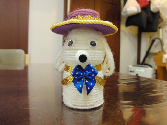 ヤクルト容器手芸 ~ 犬家族 ~ _e0222340_7554615.jpg