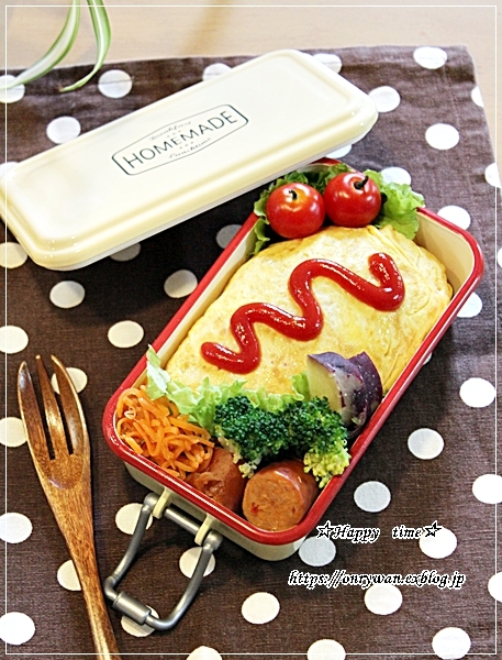 オムライス弁当と今日のわんこ♪_f0348032_17420755.jpg
