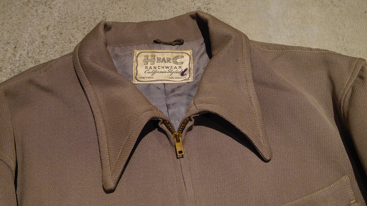 赤*羽様 H BAR C Black Label ウエスタンジャケット ベージュ POST JUNK / 50's H BAR C レーヨンギャバジン ウエスタンジャケット