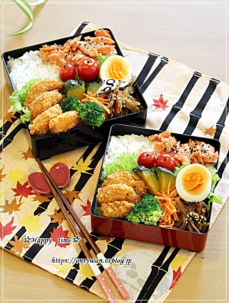 いつもの鮭弁当とパン焼き・山食パン♪_f0348032_17272967.jpg