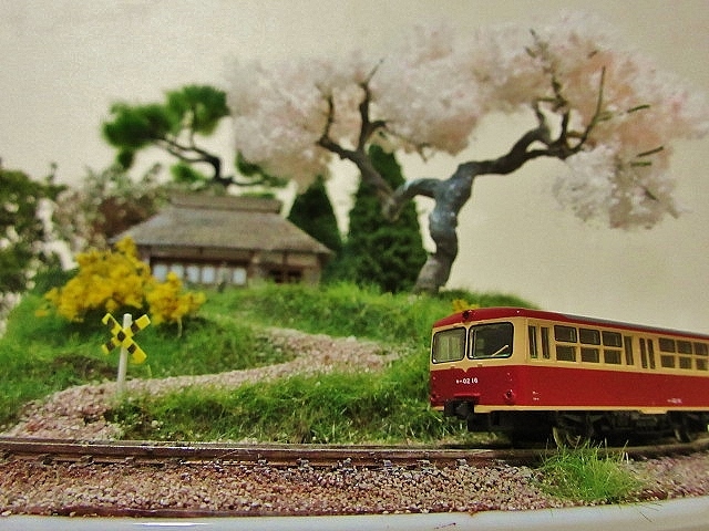 大宮高島屋 「盆ラマ展」作品群より新作「棚田の春一本桜にて」_f0227828_15380215.jpg