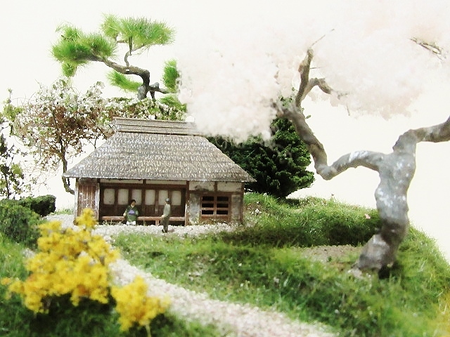 大宮高島屋 「盆ラマ展」作品群より新作「棚田の春一本桜にて」_f0227828_15384530.jpg