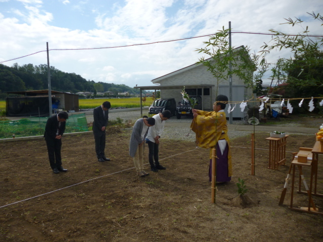 安中市にて地鎮祭の様子_f0194095_16230575.jpg