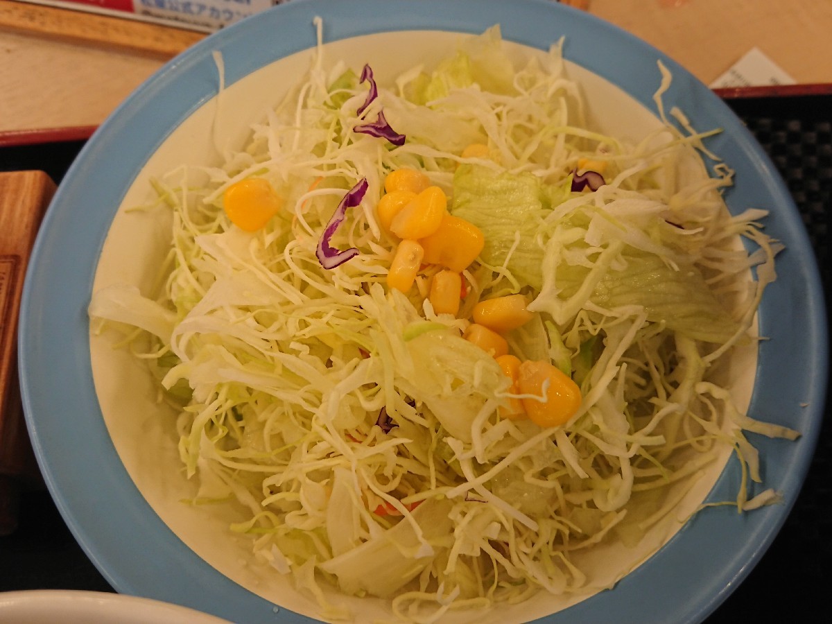 10/20  得朝ミニ牛めし豚汁セット￥430 + 生野菜￥110 @松屋_b0042308_07165073.jpg