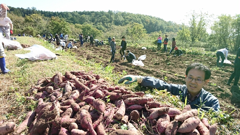 10月21日、日本原収穫祭に参加し、陸上自衛隊日本原演習場内耕作地で、サツマイモの収穫をしました_d0155415_12144536.jpg