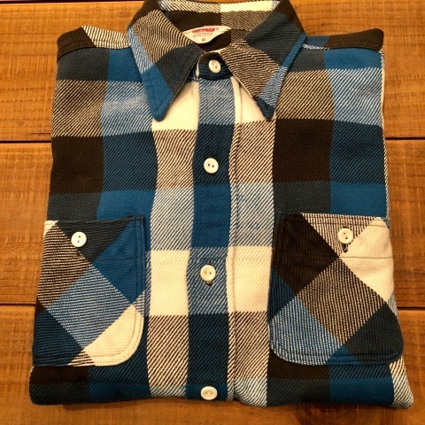 1970s \" FROST PROOF \" 100% cotton HEAVY FLANNEL - BLOCK CHECK - SHIRTS ._d0172088_21310034.jpg