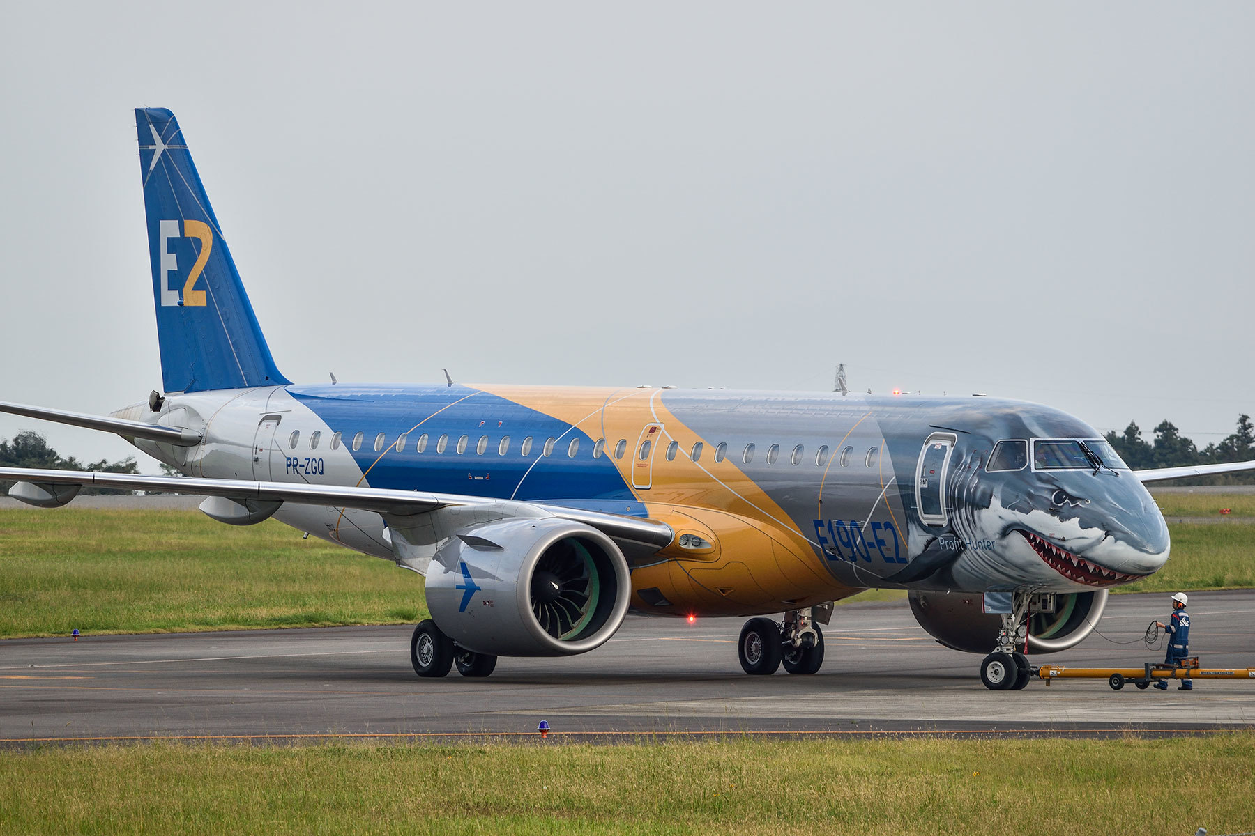Embraer E190 E2 Pr Zgq アジアワールドツアー In 静岡 中編 Sky Lounge Garden Transporter Side