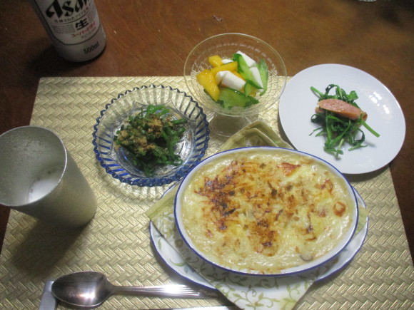 Rちゃんから葡萄、ポートランドを戴いた&キノコのグラタン_a0279743_15180371.jpg