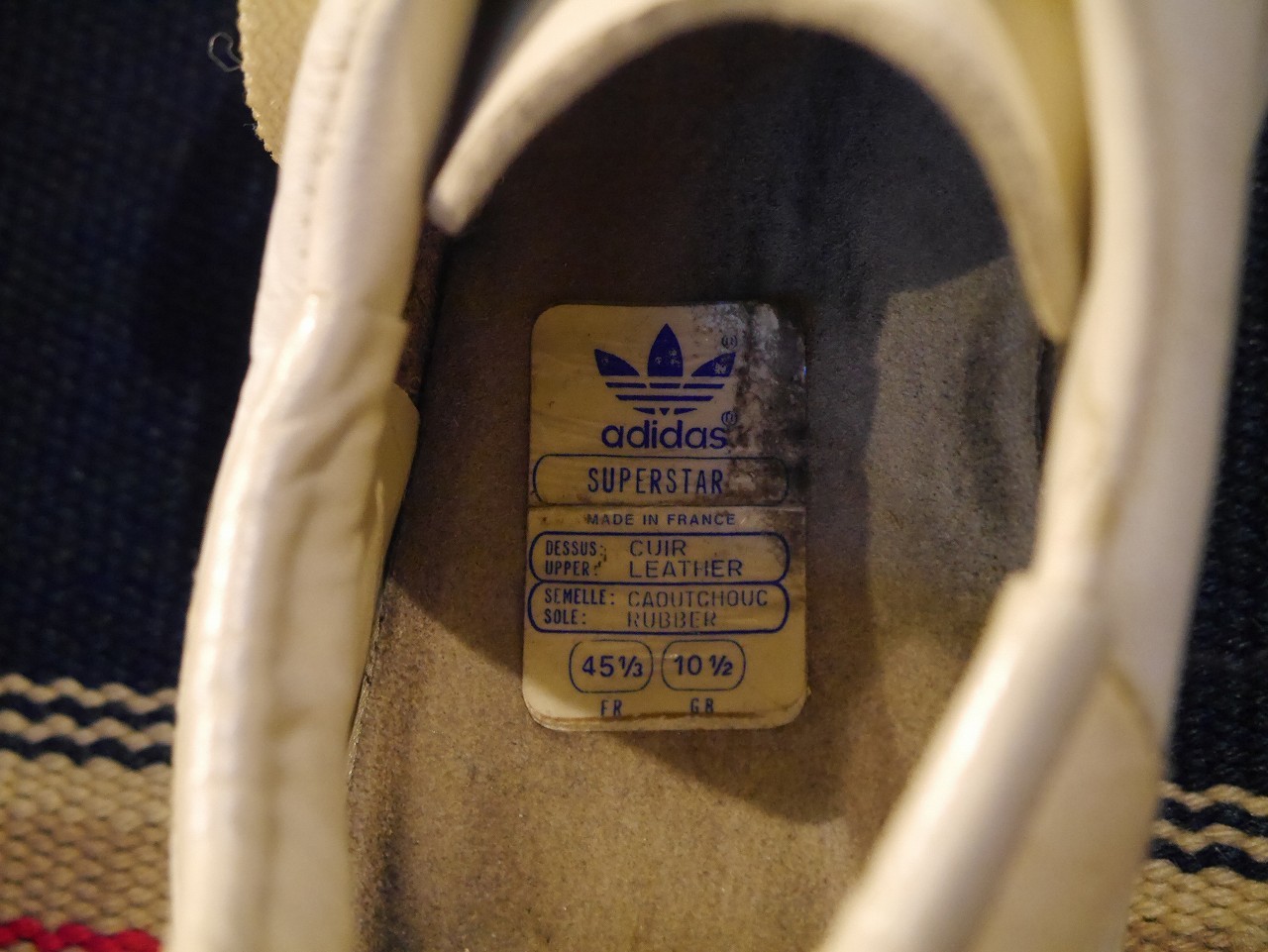 adidas,70s,MADE IN FRANCE,PRO MODEL,WHITE/BLACK,LEATHER,UK7
