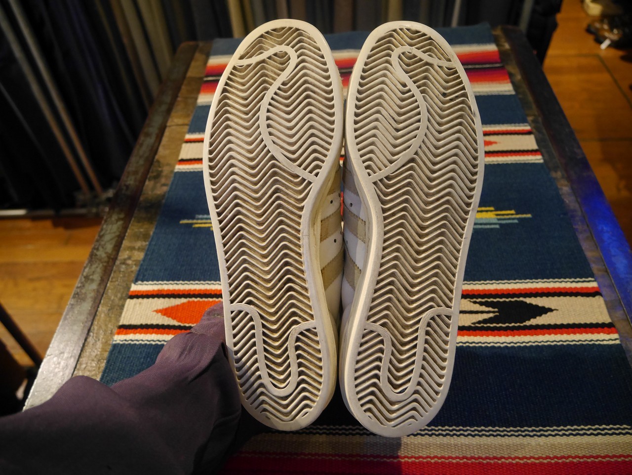 adidas  Made in France 金ベロ　本革ビンテージ 1980's 