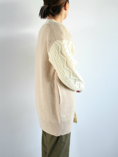 unfil　french merino cable-knit cardigan / natural _b0139281_155536.jpg